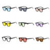 Lovatfirs 9 Pack Square Sunglasses for Party Women Men 10 Different Color UV Protection